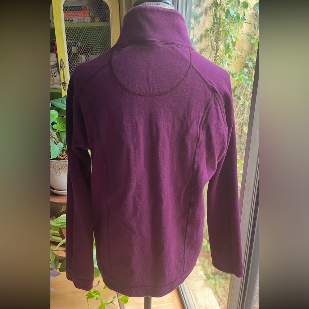 Reversible Purple Striped to Plain Flip Zip Jacket Well-Engineered Sz S / M - Picture 10 of 11
